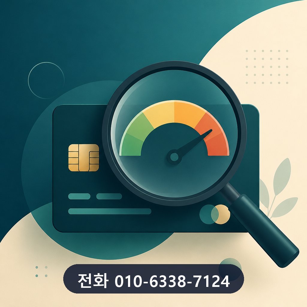신용카드 카드깡 한도 확인 이미지 · 문의 010-6338-7124