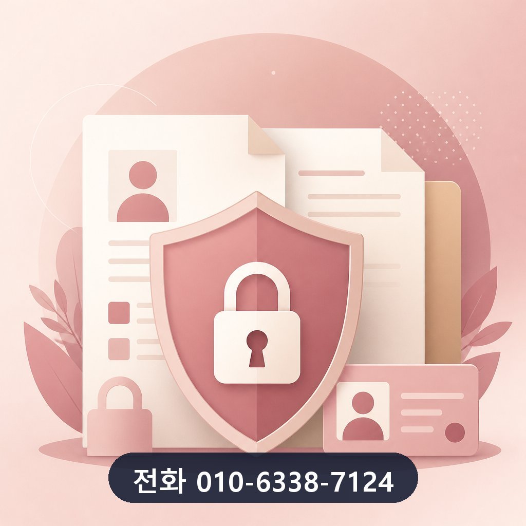 신용카드 카드깡 개인정보 보호 이미지 · 문의 010-6338-7124